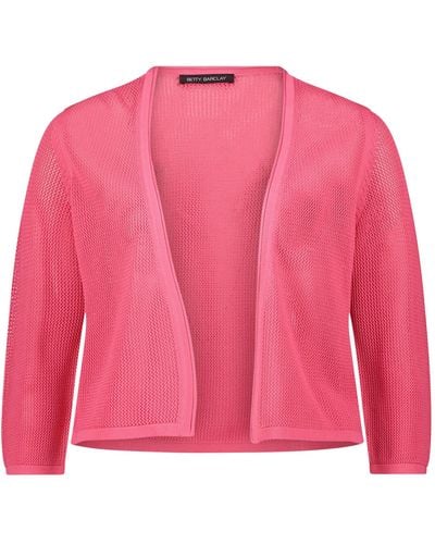 Betty Barclay Sommer-Strickjacke mit 3/4 Arm - Pink