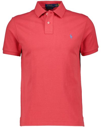Polo Ralph Lauren Poloshirt Custom Slim Fit Kurzarm - Rot