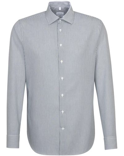 Seidensticker Hemd Tailored Fit Langarm - Blau
