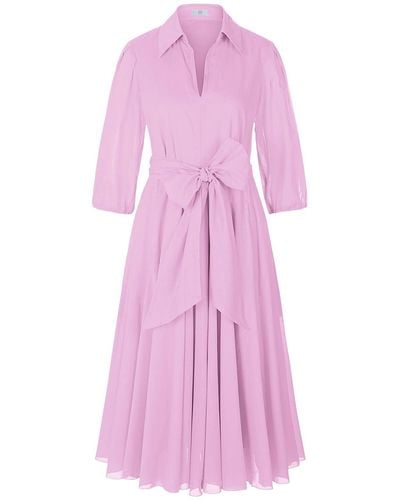 Riani Kleid mit Stoffgürtel - Pink