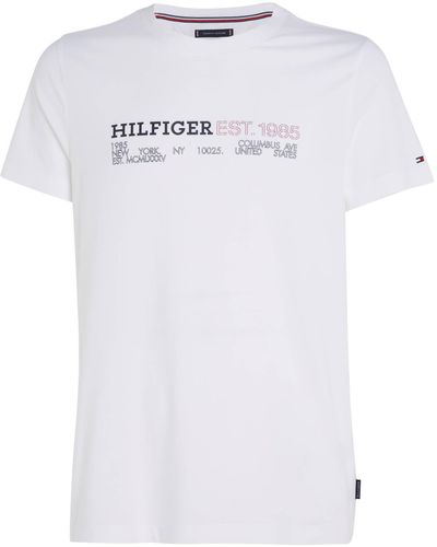 Tommy Hilfiger T-Shirt mit Print - Weiß