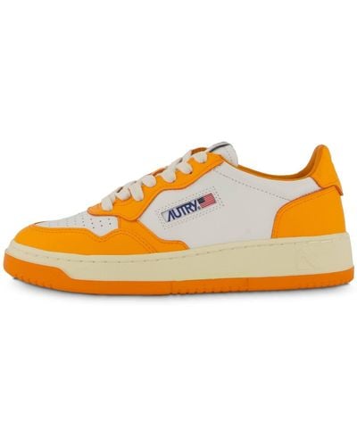 Autry Sneaker MEDALIST BICOLOR aus Leder - Orange