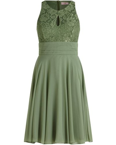 Vera Mont Abendkleid mit Spitze - Grün