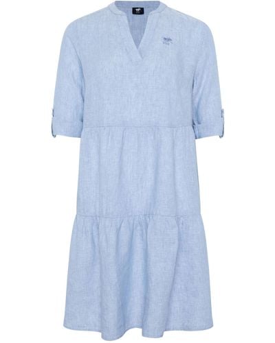 Polo Sylt Kleid mit Raffungen - Blau