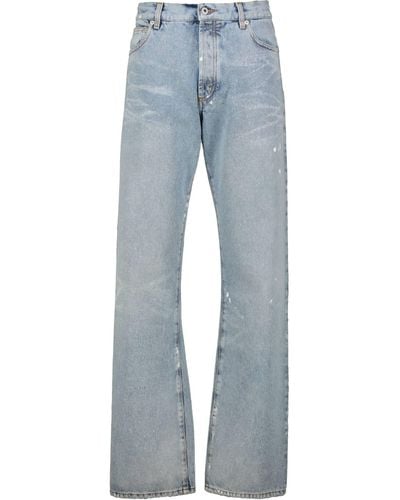 Heron Preston Jeans Regular Fit Distressed - Blau