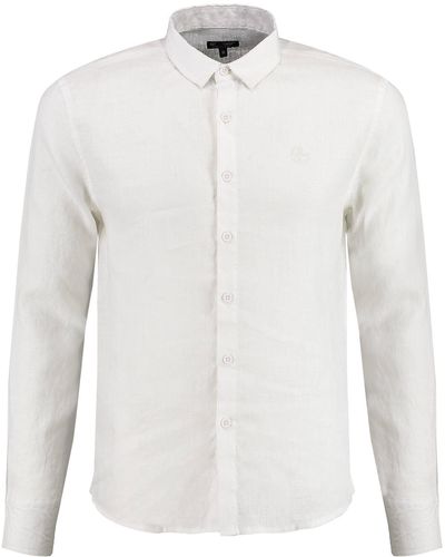 Key Largo Leinenhemd MSH LUIS 1/1 SOLID Langarm - Weiß