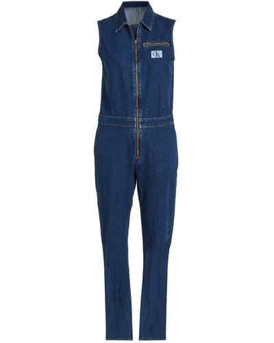 Calvin Klein Jeansoverall ZIP THROUGH JUMPSUIT - Blau