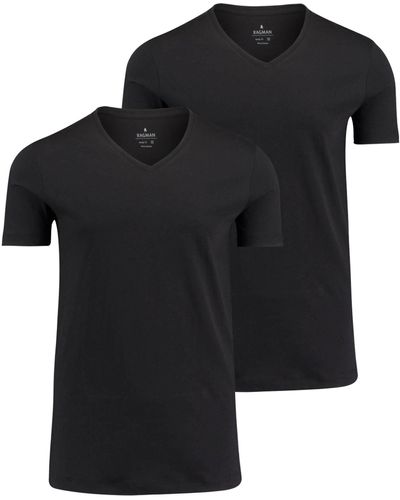 RAGMAN T-Shirt Body Fit Doppelpack - Schwarz