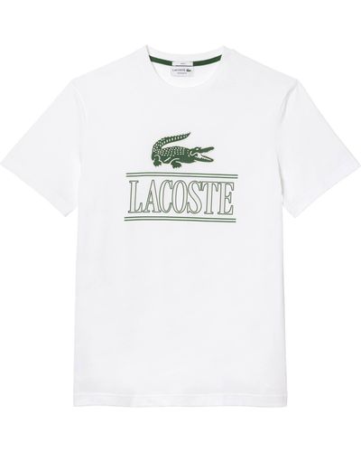 Lacoste T-Shirt aus Baumwolljersey Regular Fit - Weiß