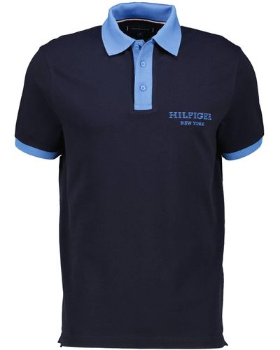 Tommy Hilfiger Poloshirt MONOTYPE RINGER Regular Fit - Blau