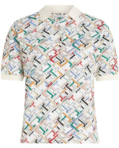 Tommy Hilfiger Poloshirt mit Monogramm - Weiß
