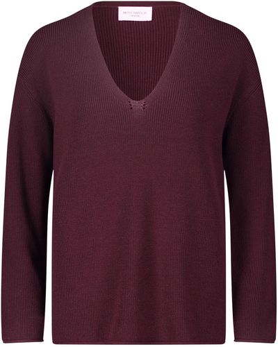 Betty Barclay Strickpullover mit Strickdetails - Lila