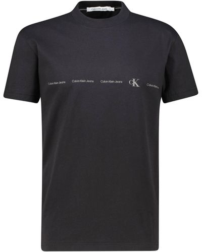 Calvin Klein T-Shirt LOGO REPEAT TEE - Schwarz