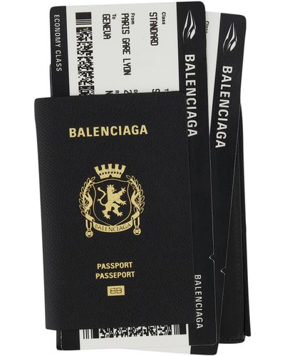 Balenciaga Brieftasche mit Schulterriemen - Schwarz