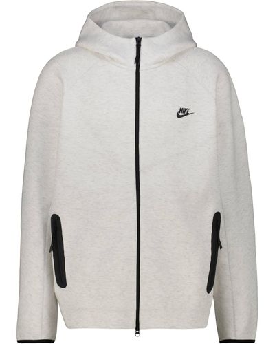 Nike Sweatjacke mit Kapuze TECH FLEECE Regular Fit - Grau