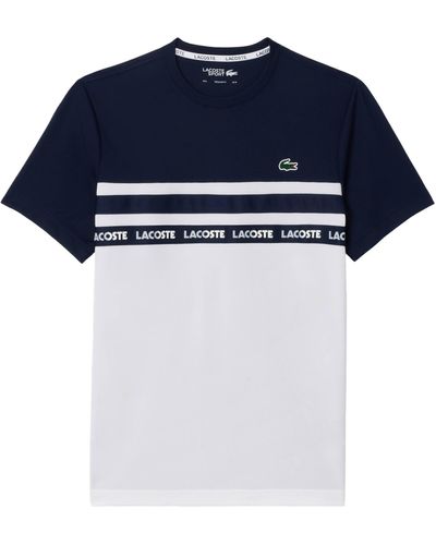 Lacoste Tennis T-Shirt ULTRA DRY aus Pique Regular Fit - Blau