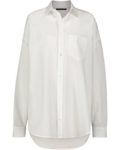 Balenciaga Hemdbluse COCOON SHIRT - Weiß