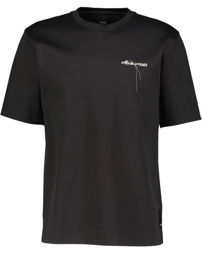 Fendi T-Shirt MADE IN - Schwarz