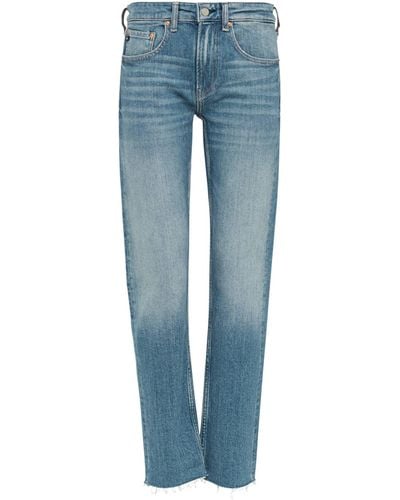 AG Jeans Jeans GIRLFRIEND Straight Fit verkürzt - Blau