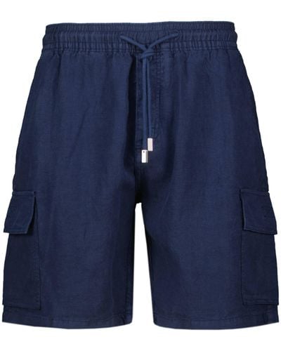 Vilebrequin Shorts BAIE Cargoshorts aus Leinen - Blau