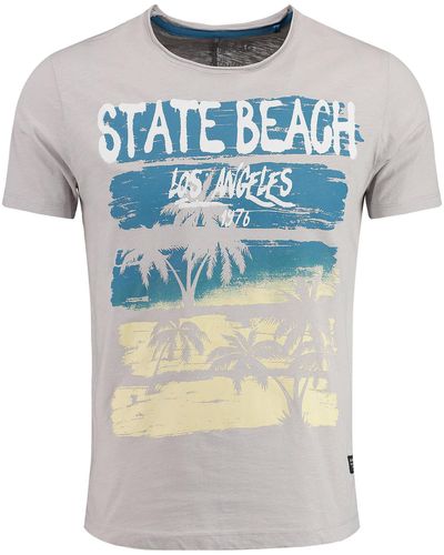 Key Largo T-Shirt STATE BEACH Regular Fit - Blau