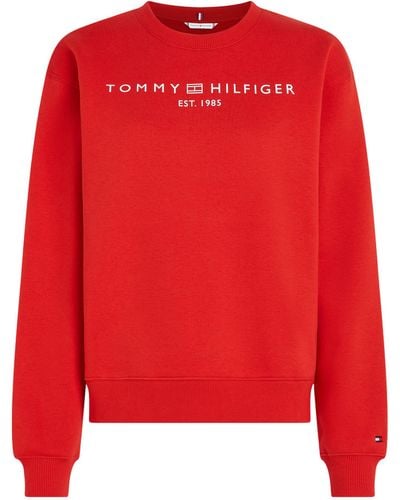 Tommy Hilfiger Sweatshirt SIGNATURE Regular Fit - Rot