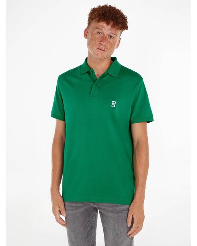 Tommy Hilfiger Poloshirt aus reiner Baumwolle - Grün