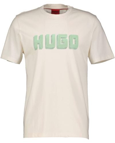 HUGO T-Shirt DAQERIO Regular Fit - Natur