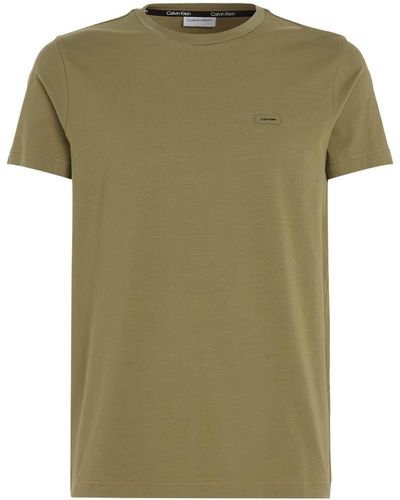 Calvin Klein T-Shirt aus Stretch-Jersey Slim Fit - Grün