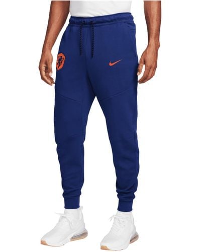 Nike Replicas - Pants - Nationalteams Niederlande Tech Fleece Jogginghose EM 2024 - Blau