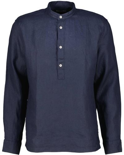 Marc O' Polo Leinenhemd Regular Fit - Blau