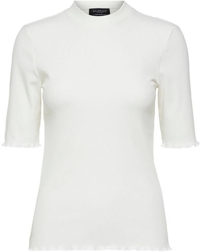 SELECTED T-Shirt SLFANNA - Weiß