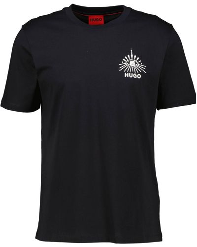 HUGO T-Shirt DEDICO Regular Fit - Schwarz