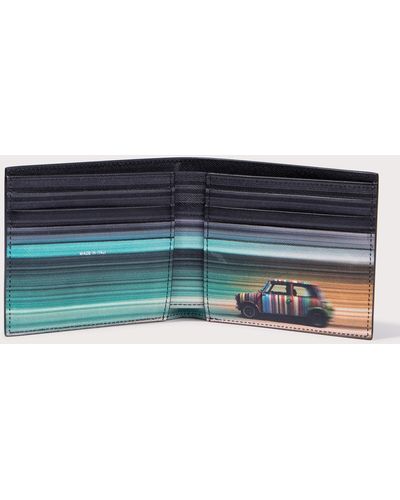 PS by Paul Smith Mini Stripe Billfold Wallet - Blue