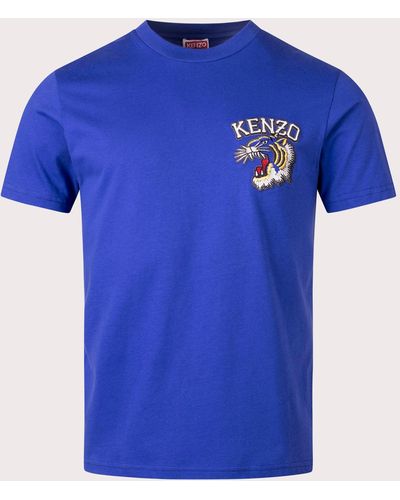 KENZO Slim Fit Tiger Varsity T-shirt - Blue