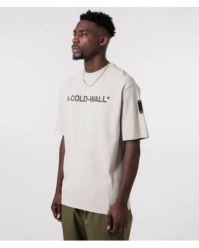 A_COLD_WALL* * Relaxed Fit Overdye Logo T-shirt - White