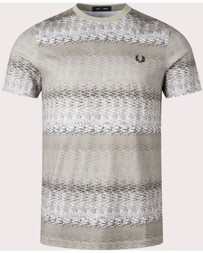 Fred Perry Abstract Soundwave T-shirt - Grey