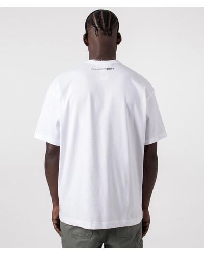 Comme des Garçons Script Neck Logo T-shirt - White