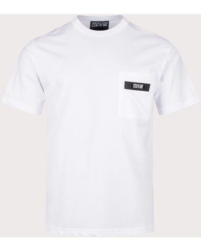 Versace Rubberised Patch Logo T-shirt - White