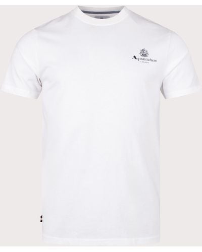 Aquascutum Active Small Logo T-shirt - White