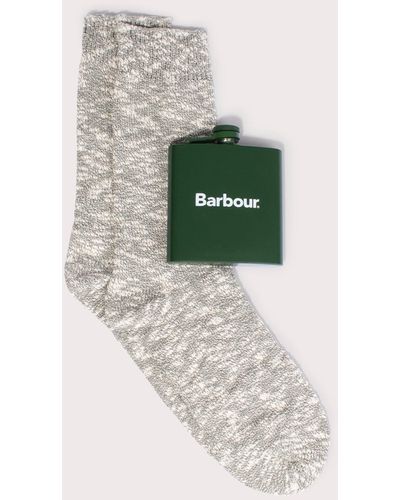 Barbour Hip Flask And Sock Gift Set - Multicolour