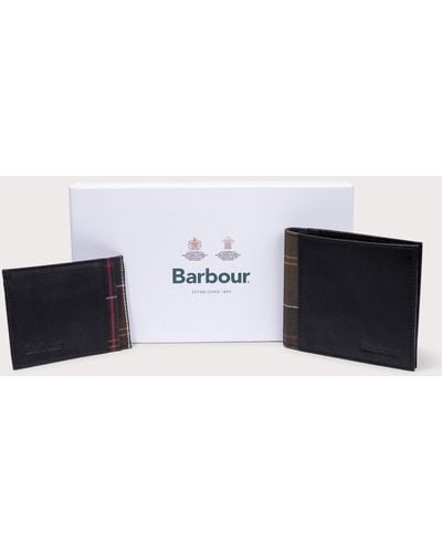 Barbour Wallet & Card Holder Gift Set - Black