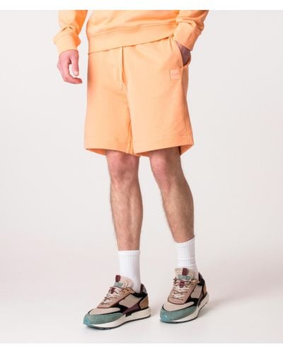 BOSS Regular Fit Sewalk Sweat Shorts - Orange