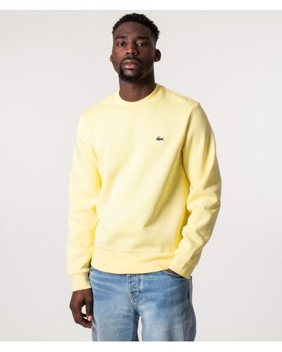 Lacoste Relaxed Fit Brushed Cotton Sweatshirt - Yellow