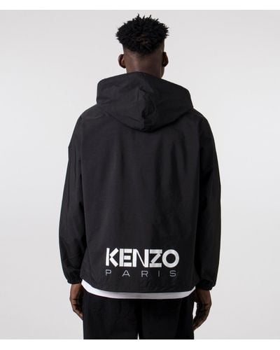 KENZO Two-tone Cropped Windbreaker - Black
