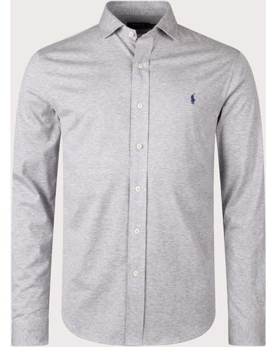 Polo Ralph Lauren Estate Collar Jersey Shirt - Grey