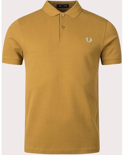 Fred Perry Plain Polo Shirt - Yellow