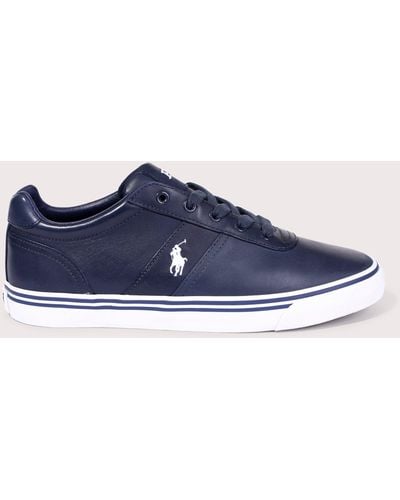 Polo Ralph Lauren Hanford Leather Trainers - Blue