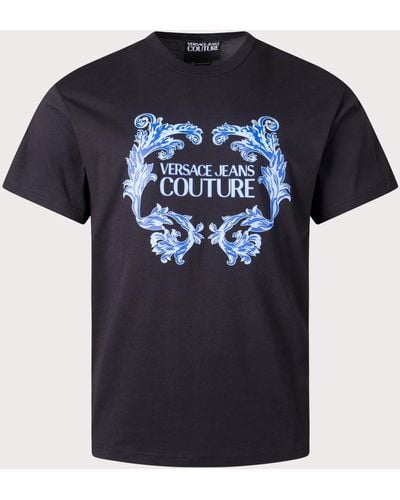 Versace Rubberised Logo Baroque T-shirt - Black