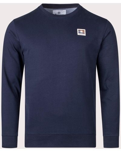 Aquascutum Active Club Check Patch Sweatshirt - Blue
